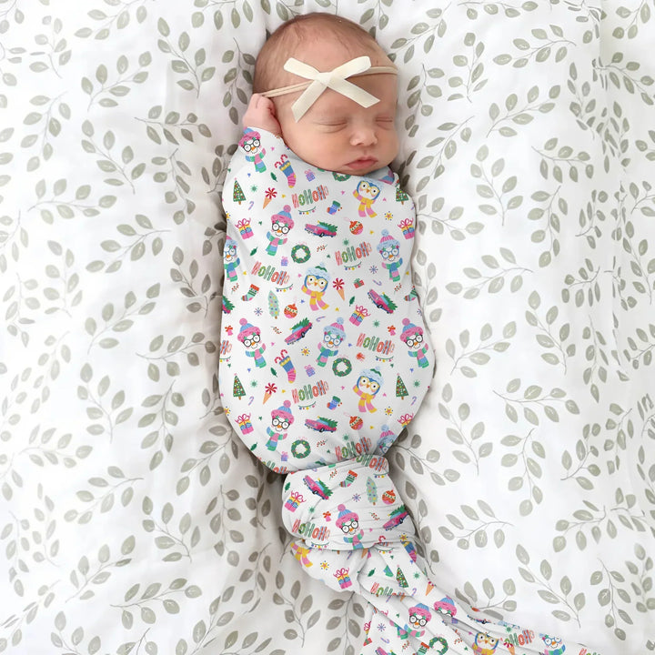 Bright Christmas Bamboo Swaddle Blanket