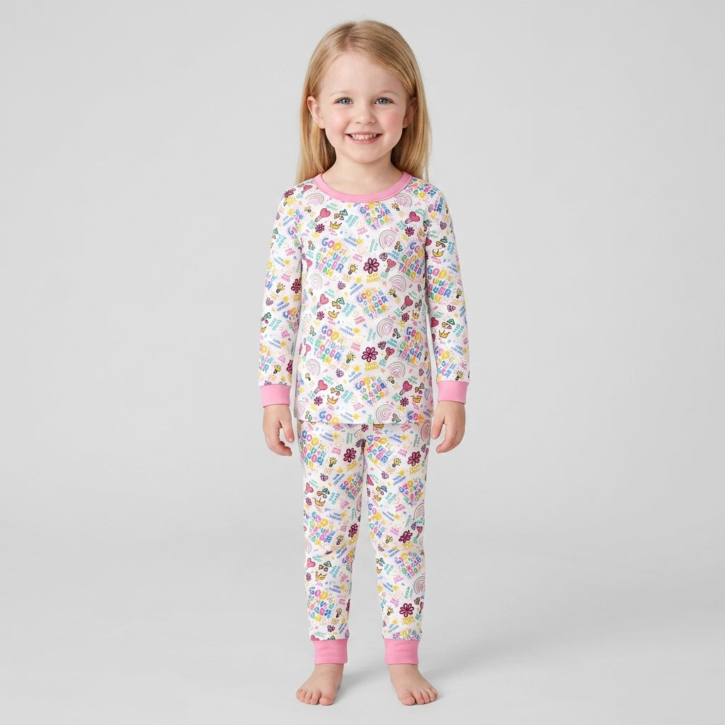 God Is So Much Bigger Bamboo Two Piece Long Sleeve Pajama Set