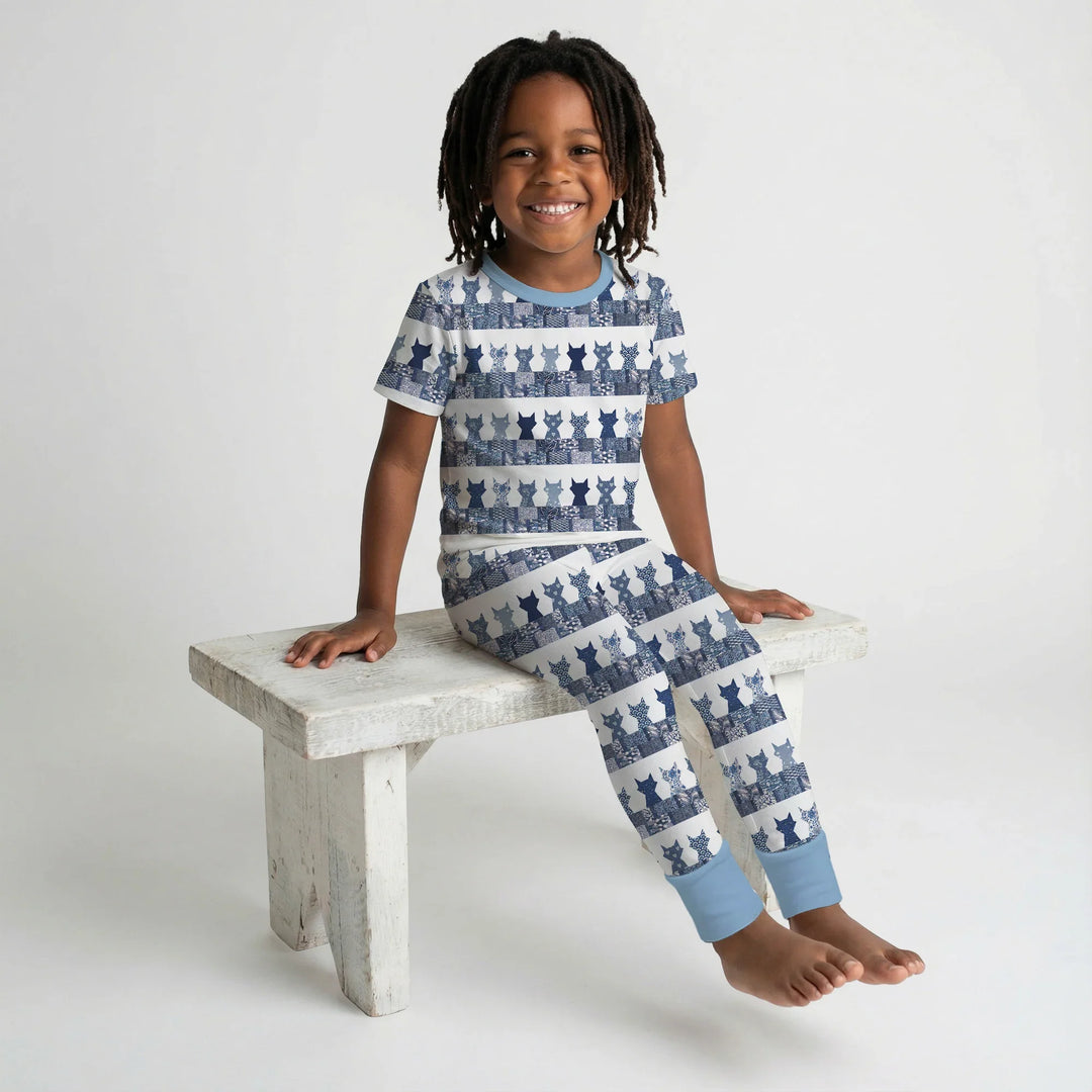Zweiteiliges, kurzärmliges Pyjama-Set mit Marienkäfern
