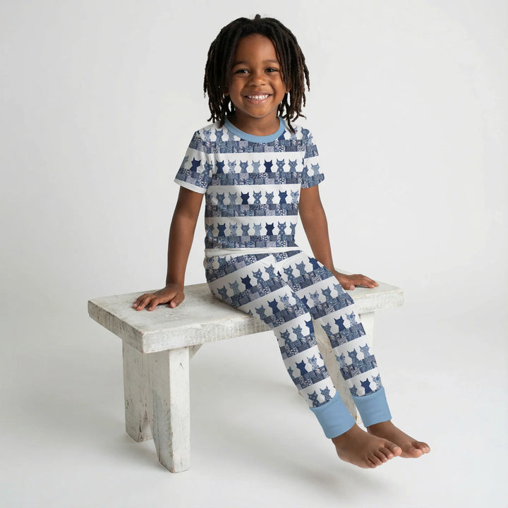 Zweiteiliges, kurzärmliges Pyjama-Set mit Marienkäfern