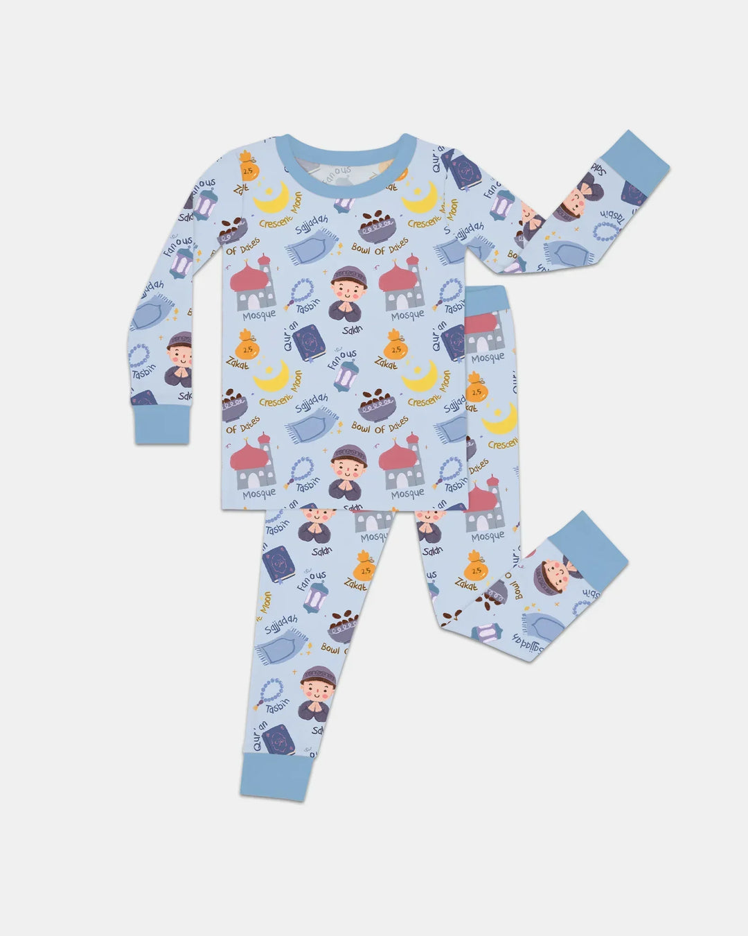 Zweiteiliges Langarm-Pyjama-Set mit Sommerfrüchten