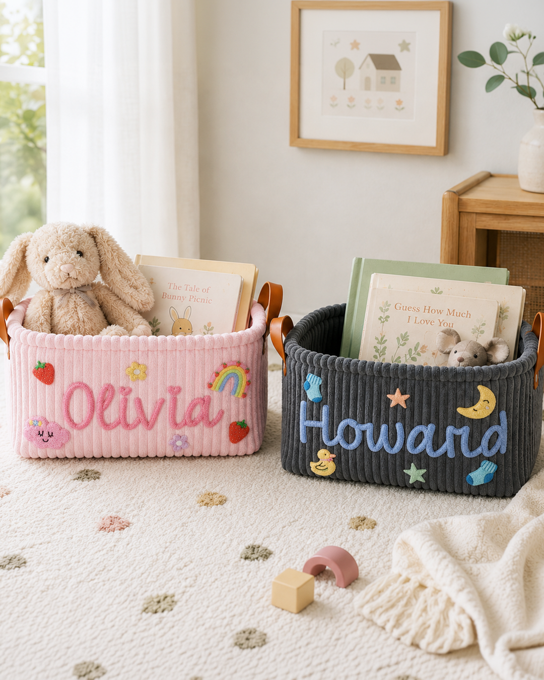 Baby Name Shower Basket