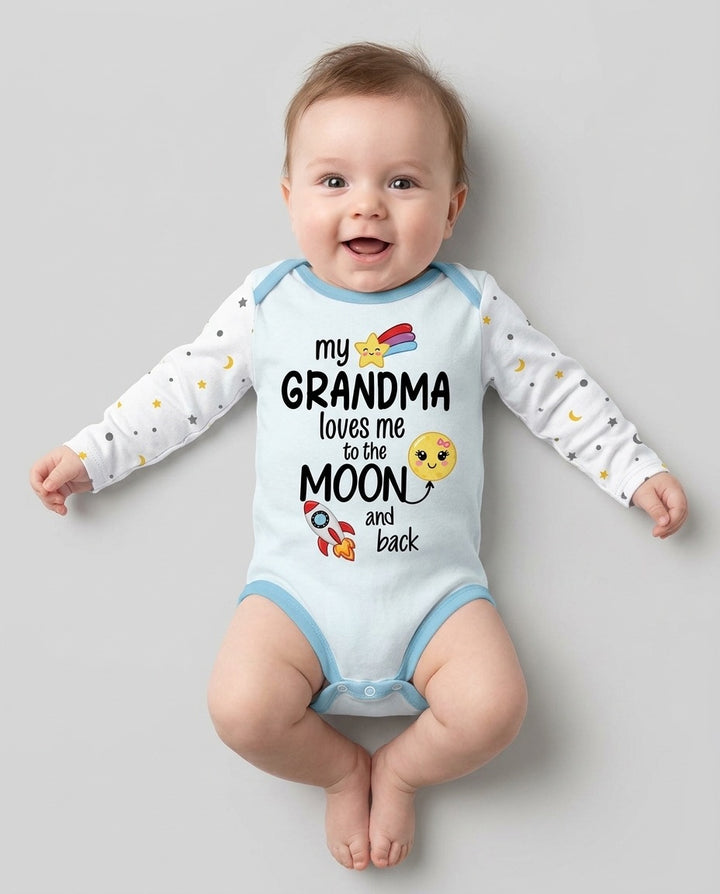 My Grandma Loves Me To The Moon And Back Bamboo Bodysuit