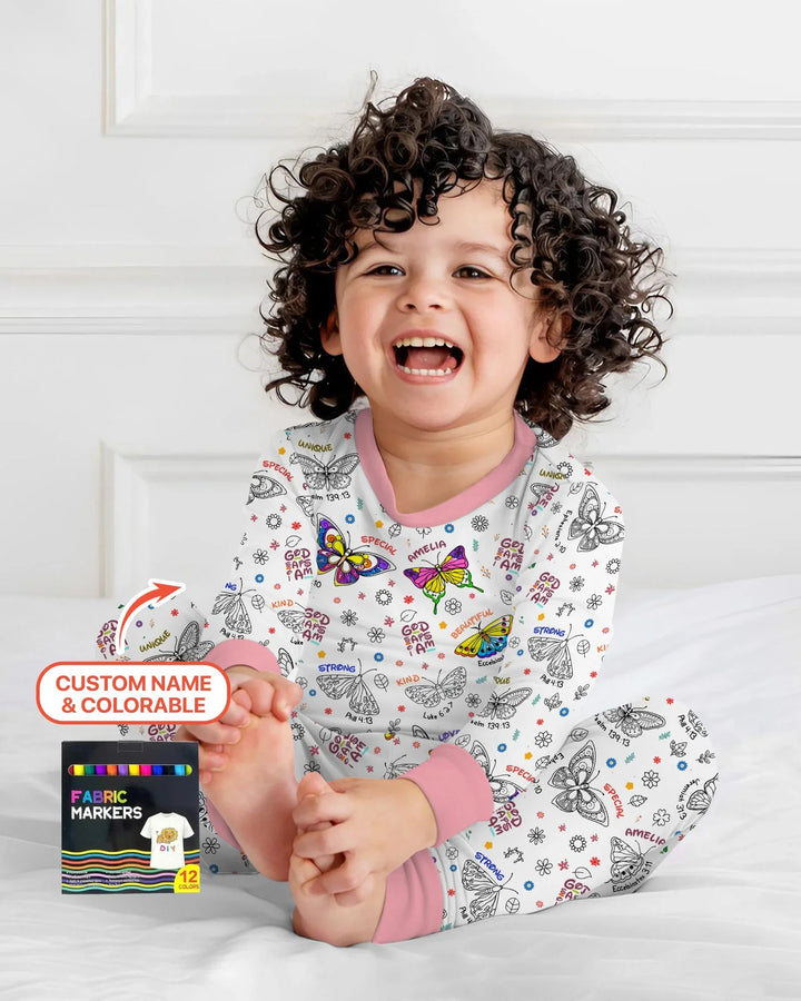 Zweiteiliges Langarm-Pyjama-Set mit Sommerfrüchten