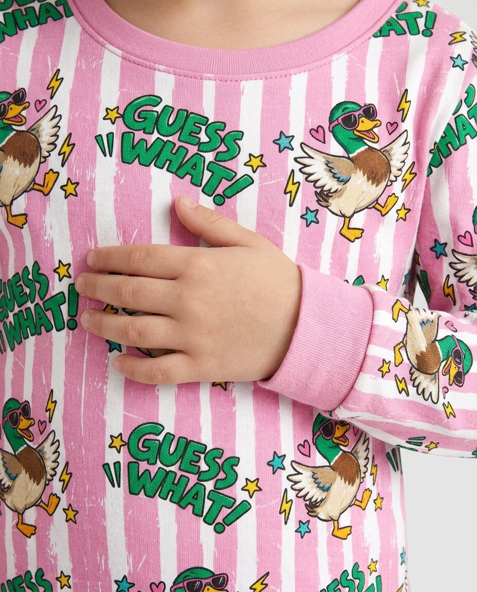Guess What Mallard Butt Bamboo Two Piece Long Sleeve Pajama Set