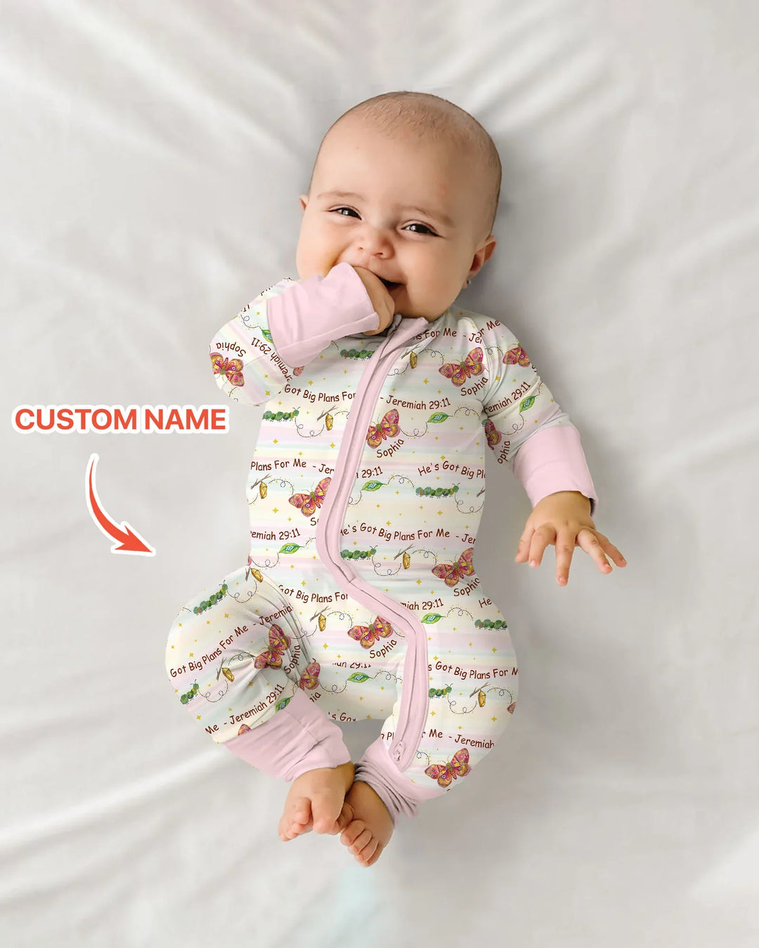 Gerippte Babykleidung mit individuellem Foto - Weich &amp; Skizzenhaft