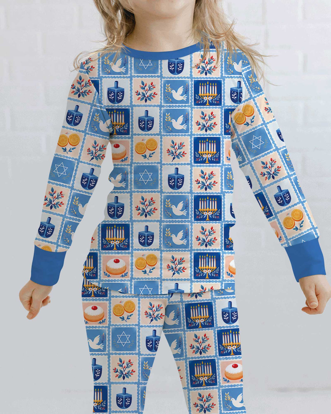 Jewish Holiday Bamboo Two Piece Long Sleeve Pajama Set