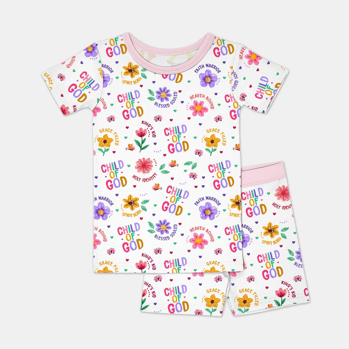 Template Zweiteiliges Pyjama-Set mit kurzen Ärmeln und Shorts