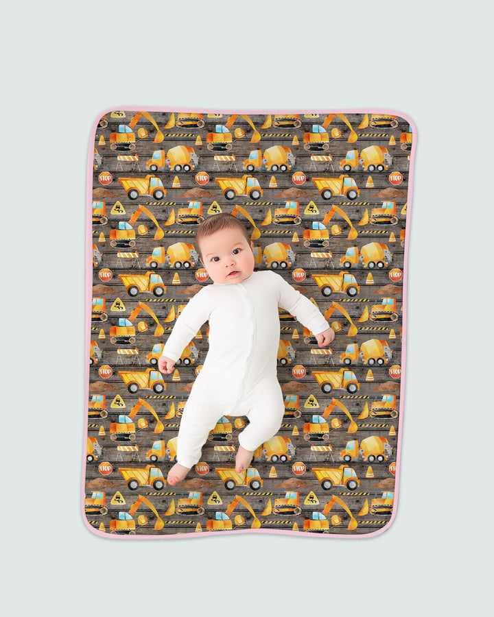 Construction Vehicles Bamboo Blanket