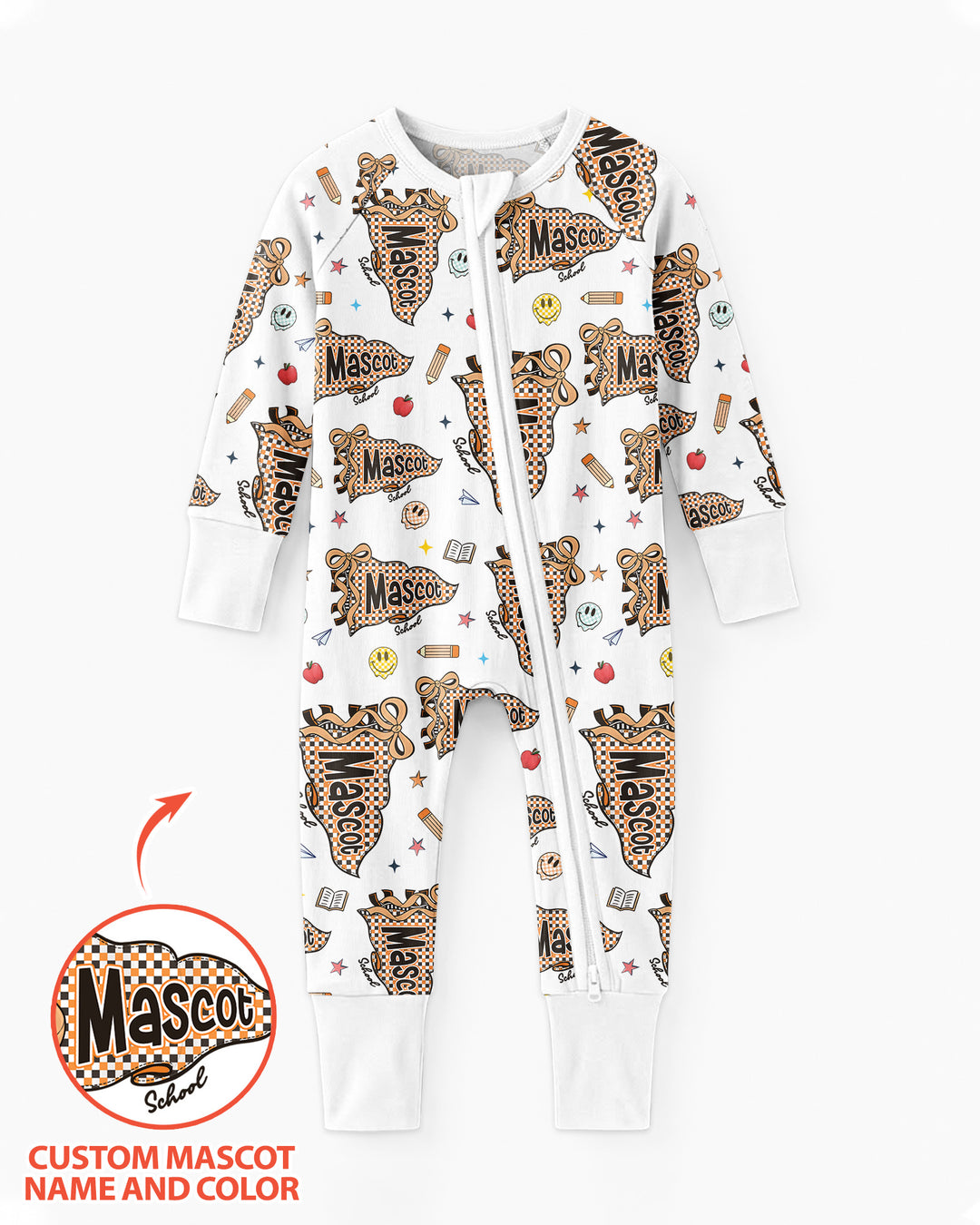 Custom Mascot School Name Bamboo Convertible Zippy