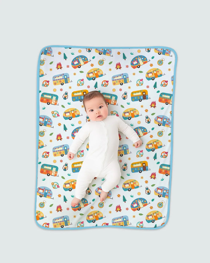 Happy Little Camper Bamboo Blanket