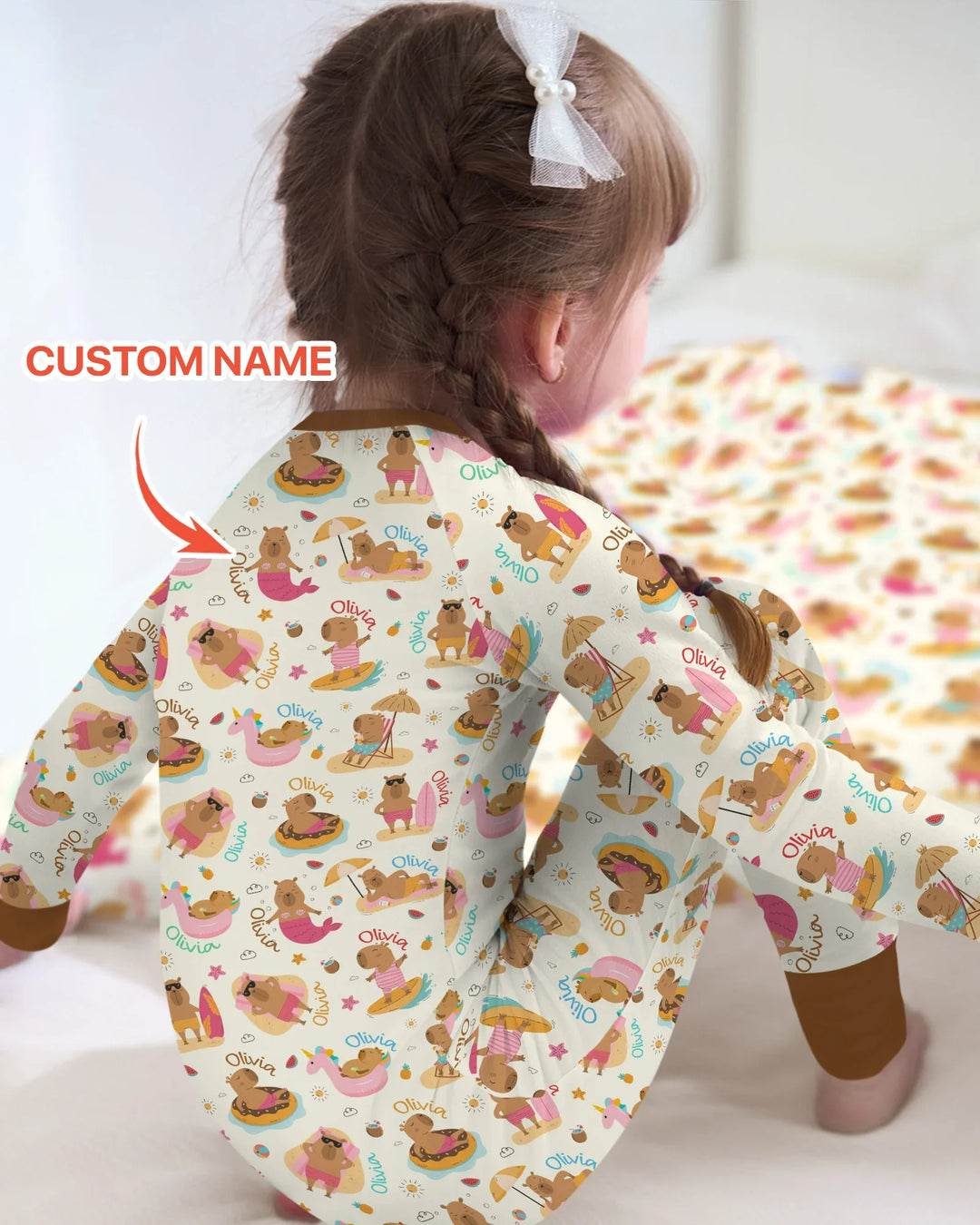 Don't Worry, Be Capy Custom Name Bamboo Convertible Zippy