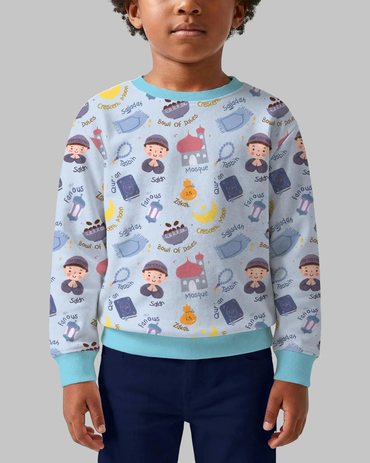 Fröhliches Ramadan Bambus-Rundhals-Sweatshirt