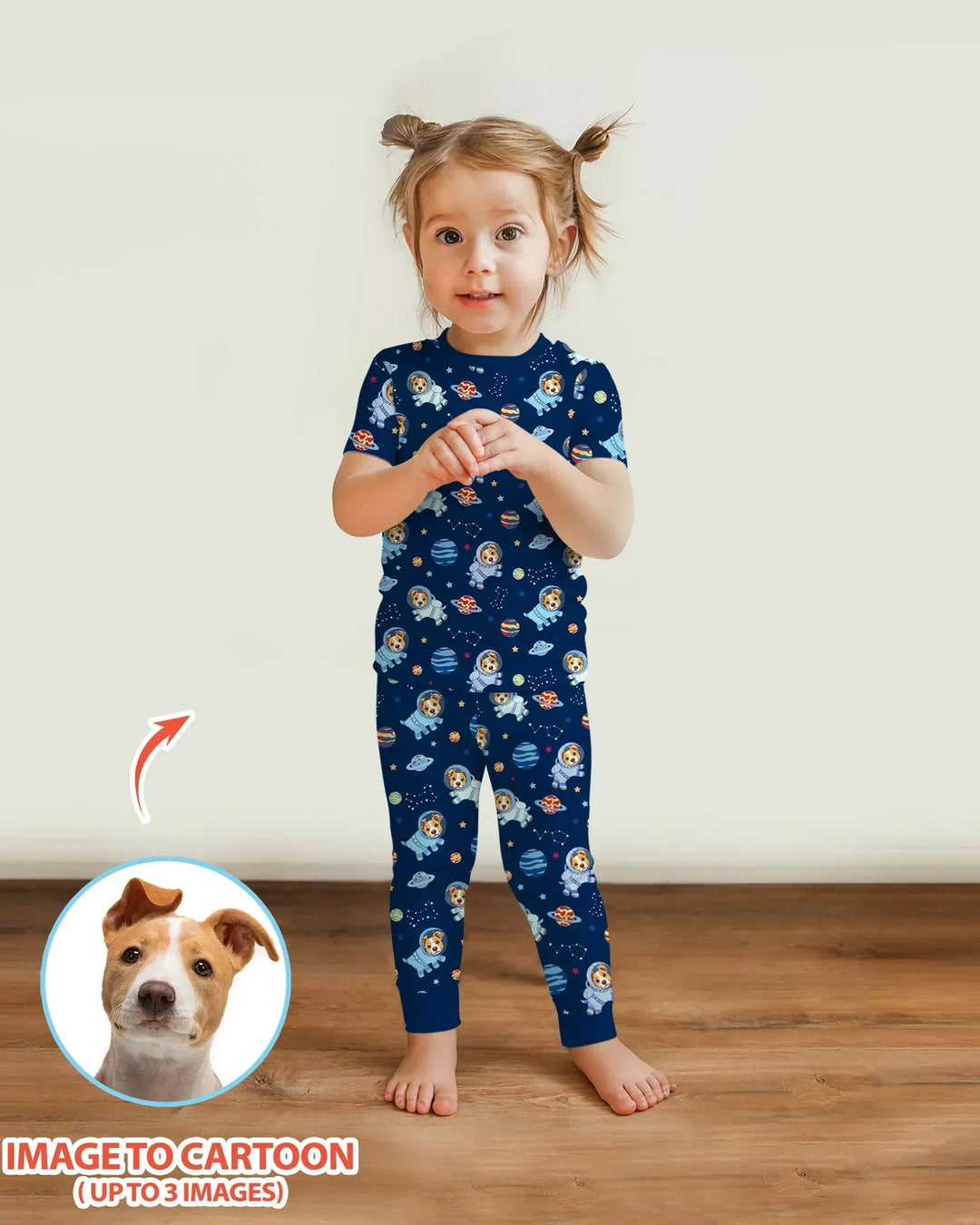 Zweiteiliges, kurzärmliges Pyjama-Set mit Marienkäfern