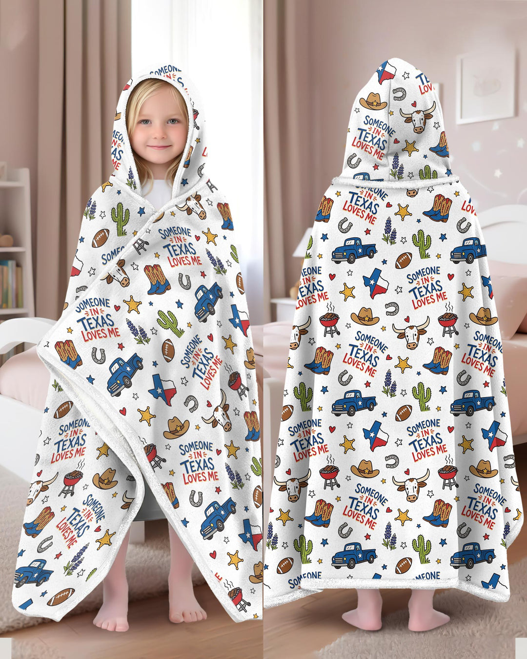 Someone in Texas Loves Me Bamboo Wearable Hooded Blanket