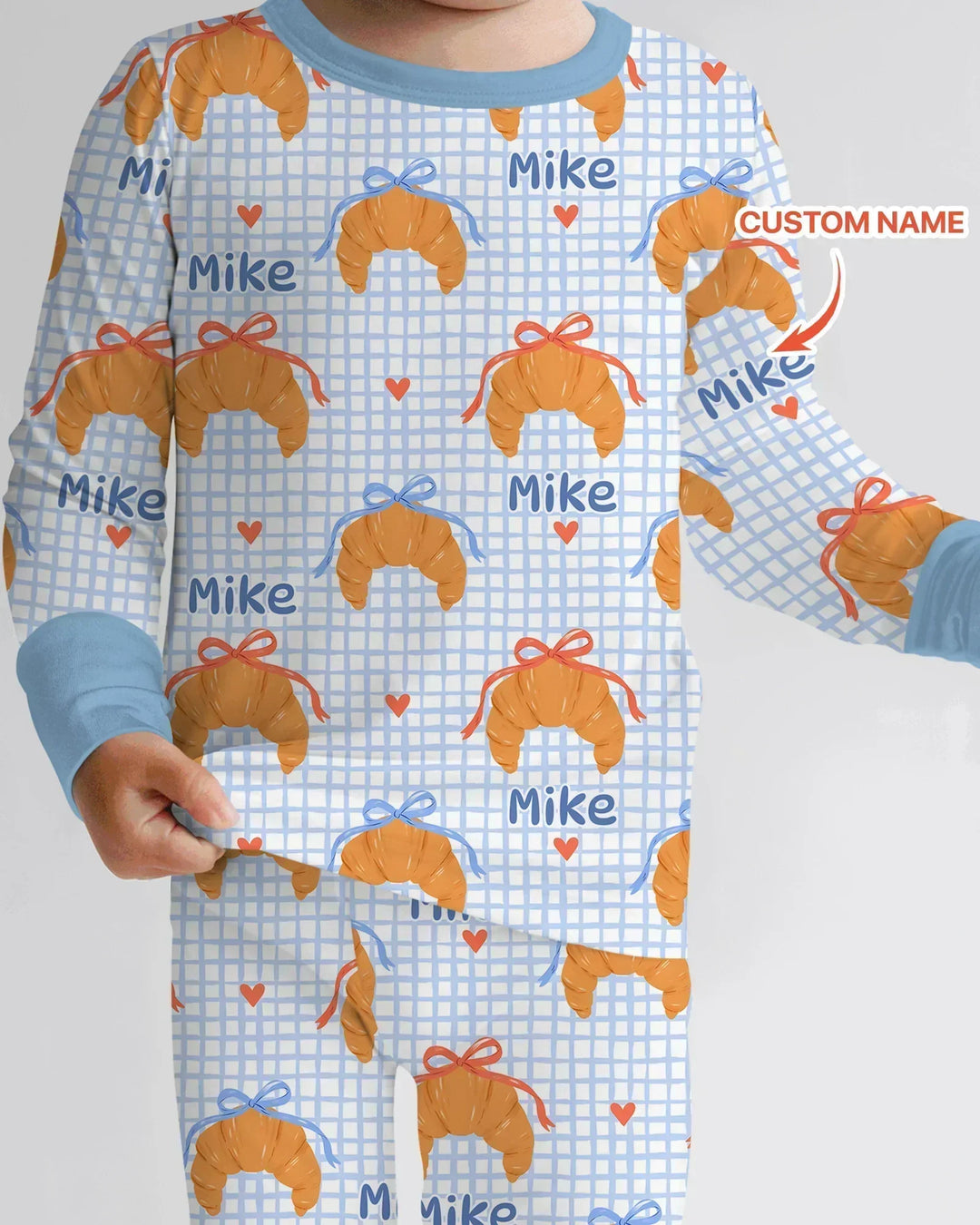 Breakfast Love Family Matching Bamboo Two Piece Long Sleeve Pajama Set