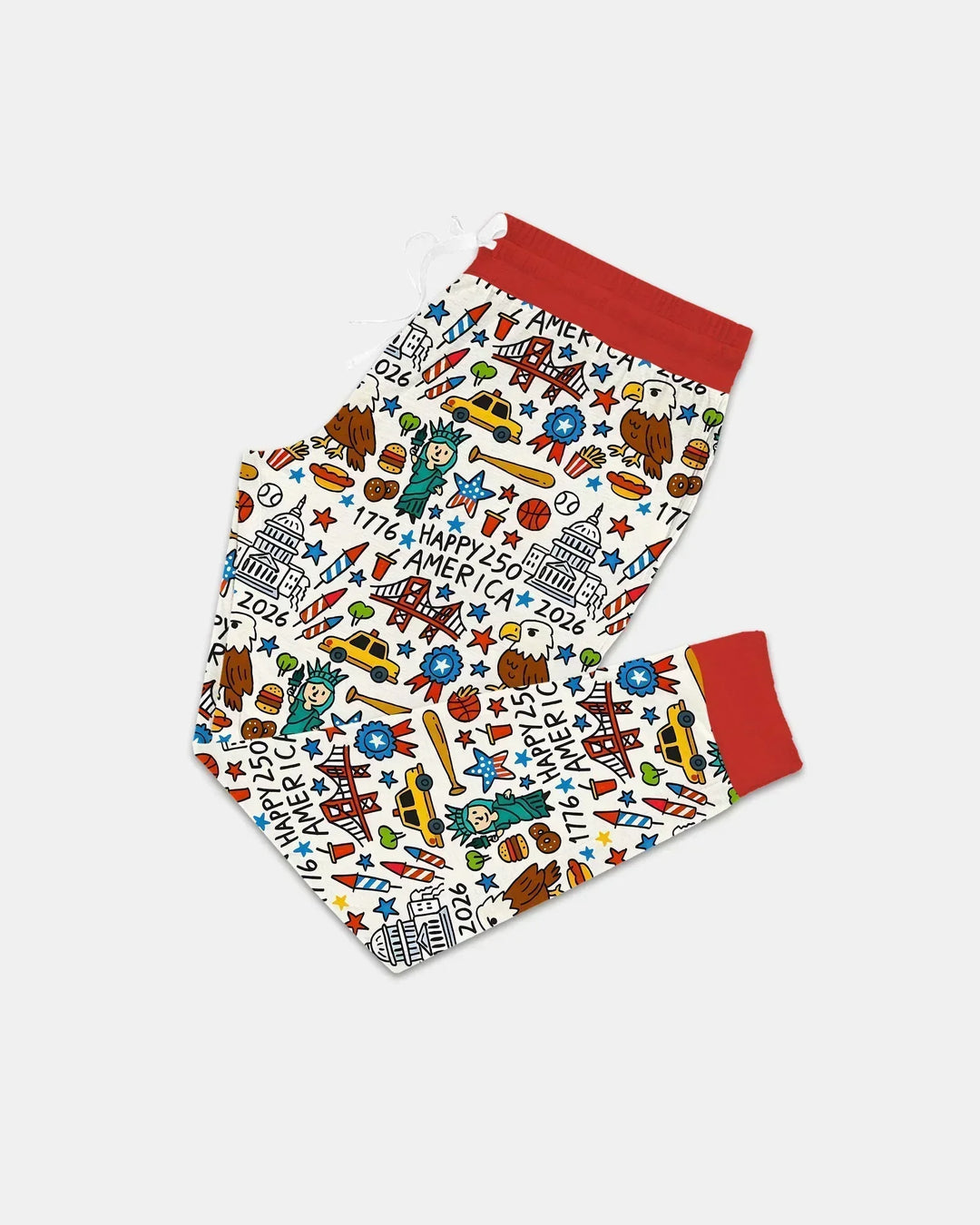 Doodle America 250. Jubiläum Familien-Bambus-Pyjama-Set für Damen