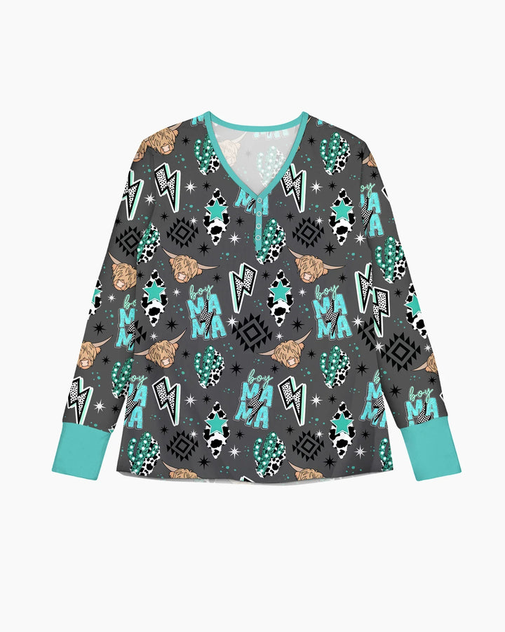 Western Mama & Me passendes Pyjama-Set für Damen aus Bambus