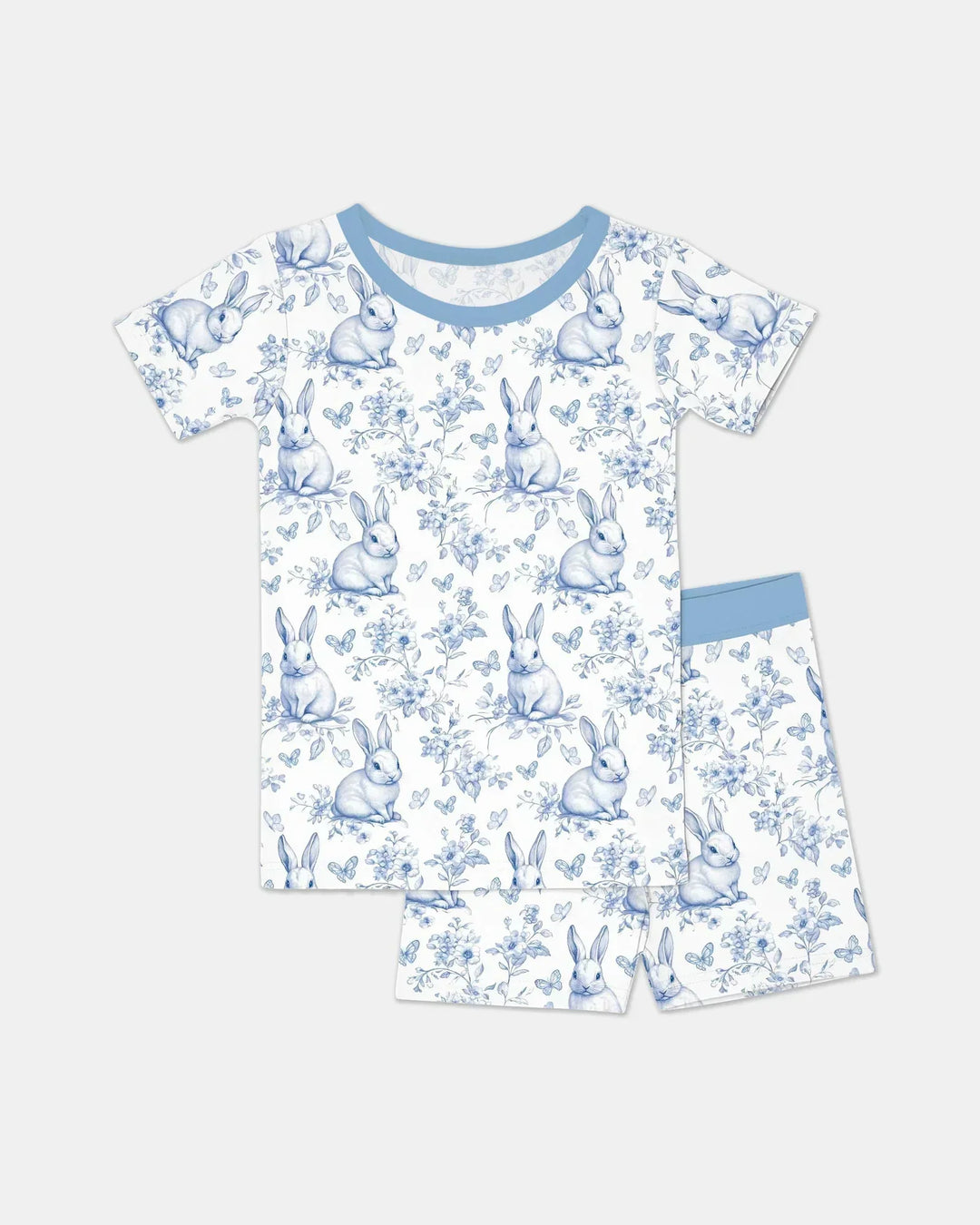 Template Zweiteiliges Pyjama-Set mit kurzen Ärmeln und Shorts
