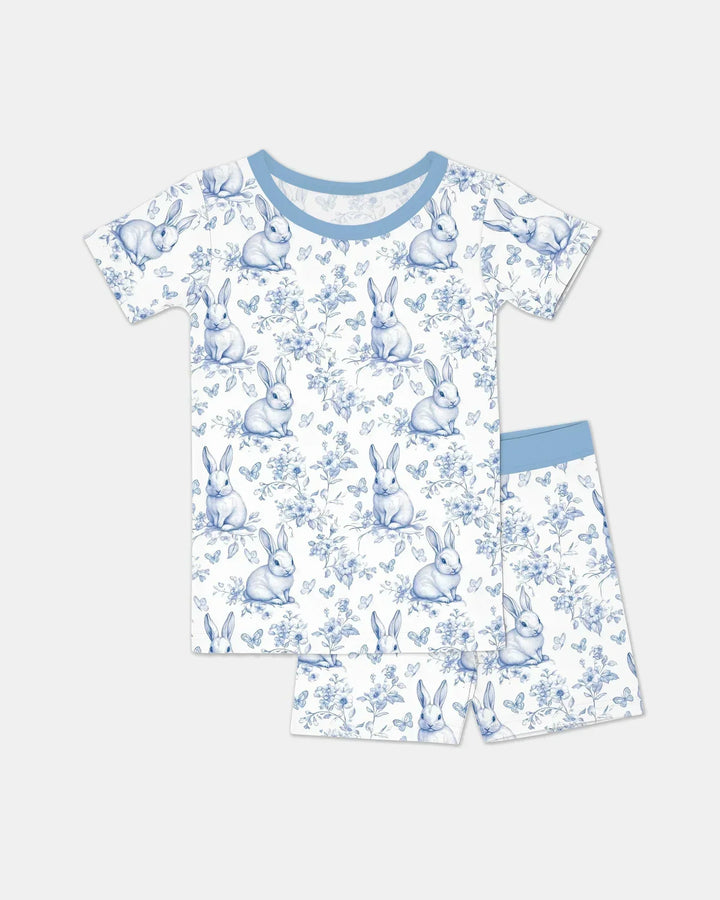 Template Zweiteiliges Pyjama-Set mit kurzen Ärmeln und Shorts