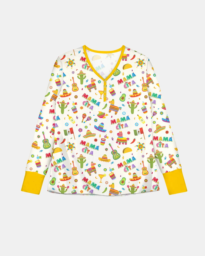 Cinco de Mayo Familie passende Pyjama-Set aus Bambus für Damen