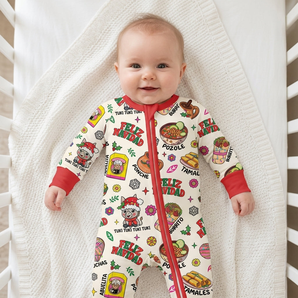 Mexican Christmas Feliz Navidad Bamboo Convertible Zippy
