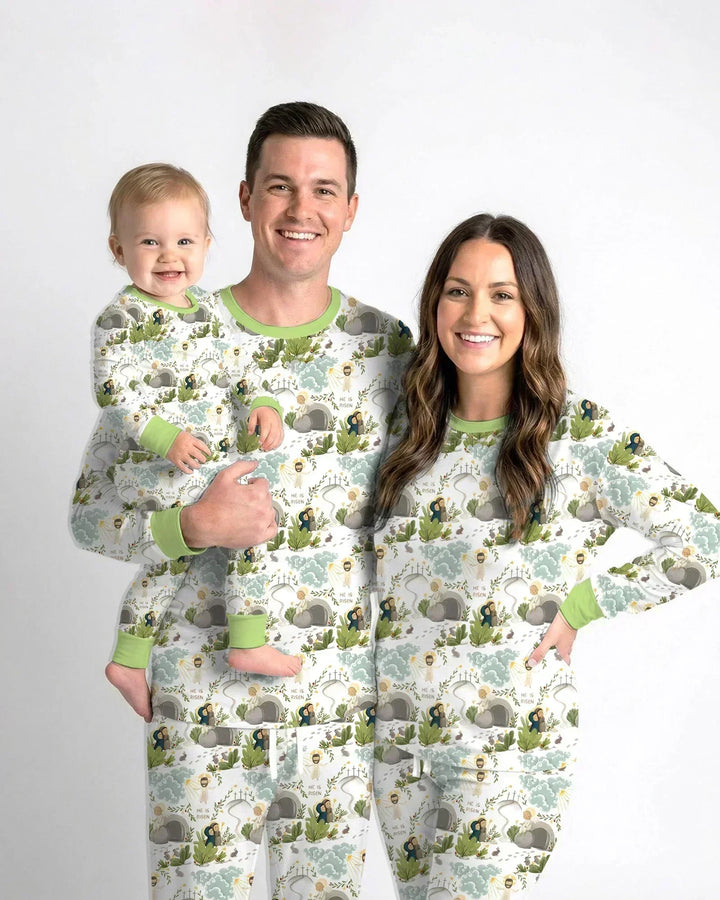 Matthäus 28,1–8 Er ist auferstanden Pyjama-Set aus Bambus für Damen
