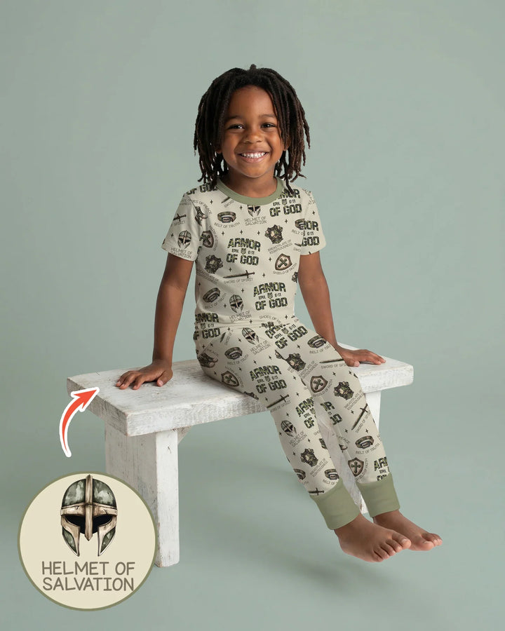 Zweiteiliges, kurzärmliges Pyjama-Set mit Marienkäfern