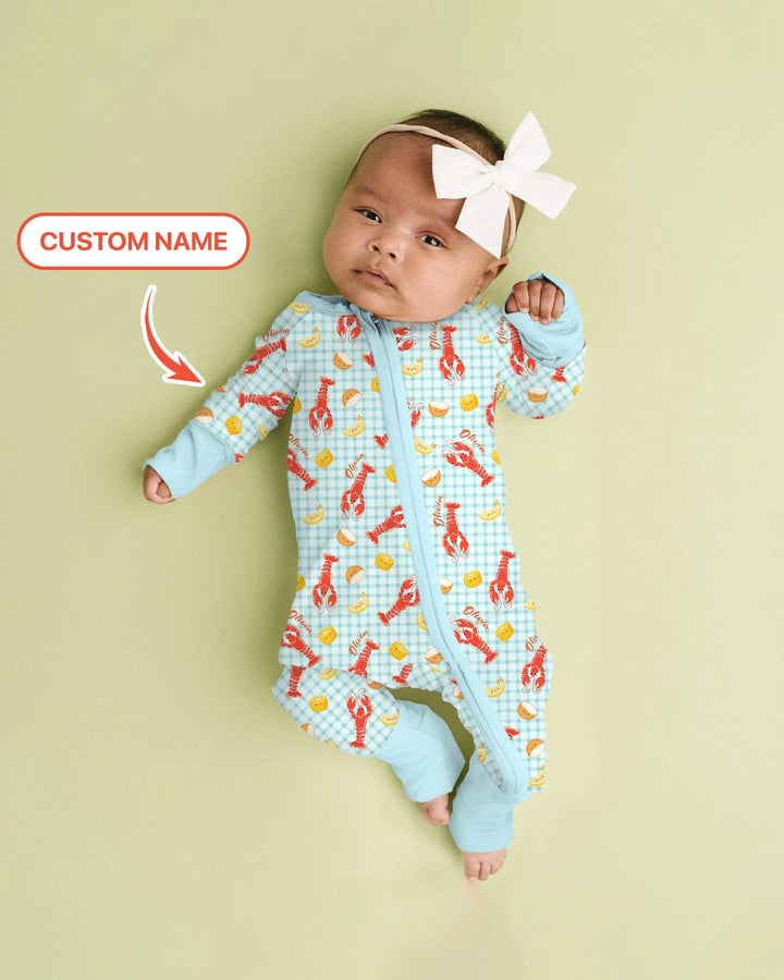Custom Name Preppy Crawfish Season Bamboo Convertible Zippy