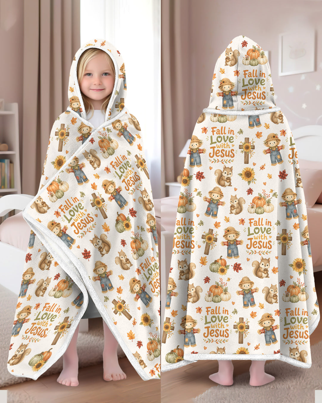Fall For Jesus Bamboo Wearable Hooded Blanket