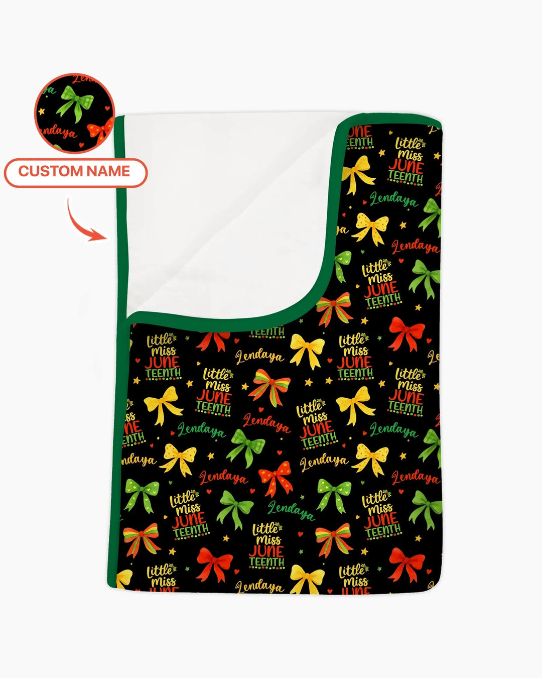 Little Miss Juneteenth Bamboo Blanket