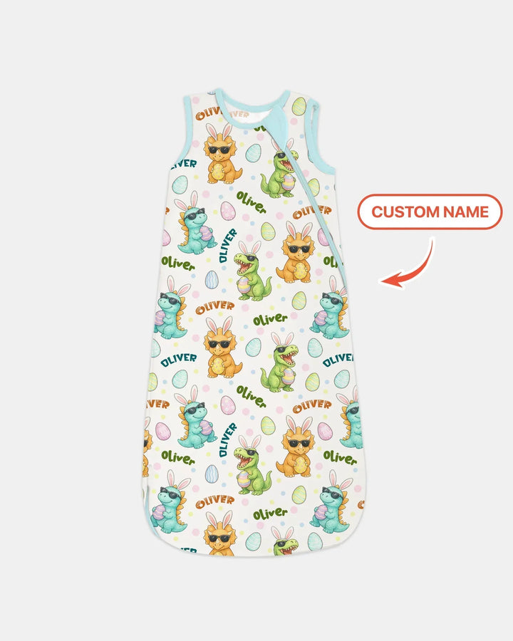 Custom Name Dinosaur on the Hunt Bamboo Sleep Bag