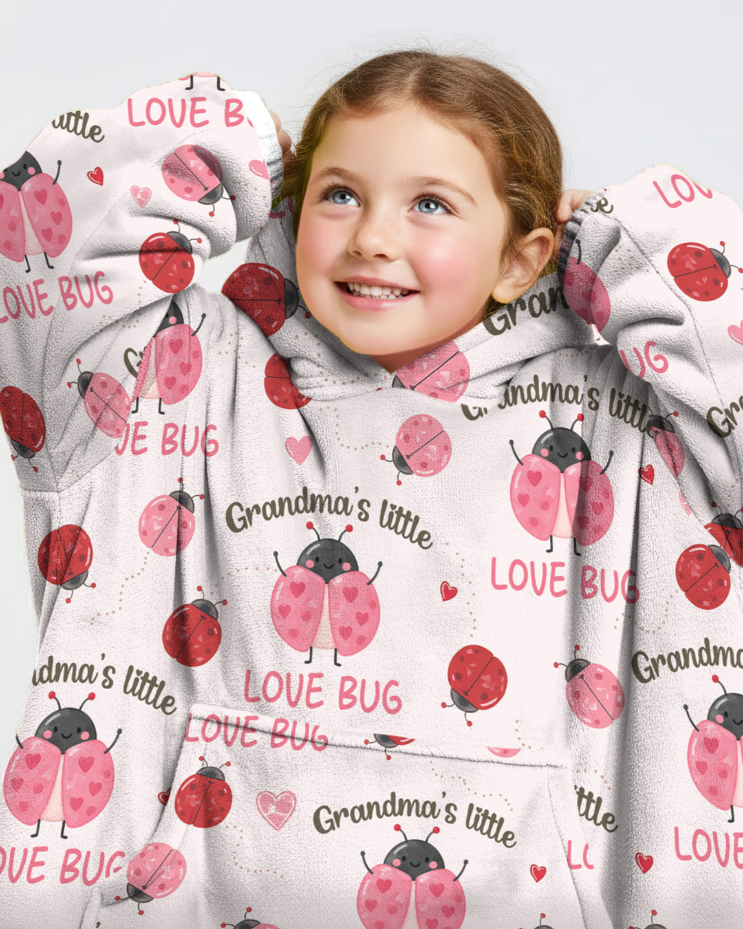 Grandma's Little Love Bug Bamboo Blanket Hoodie