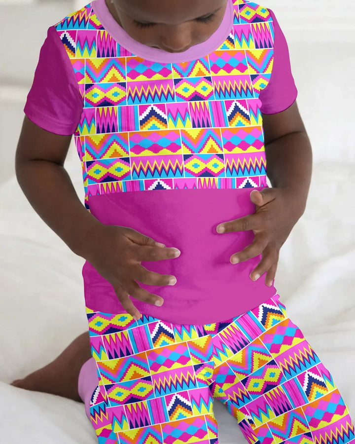 Zweiteiliges, kurzärmliges Pyjama-Set mit Marienkäfern