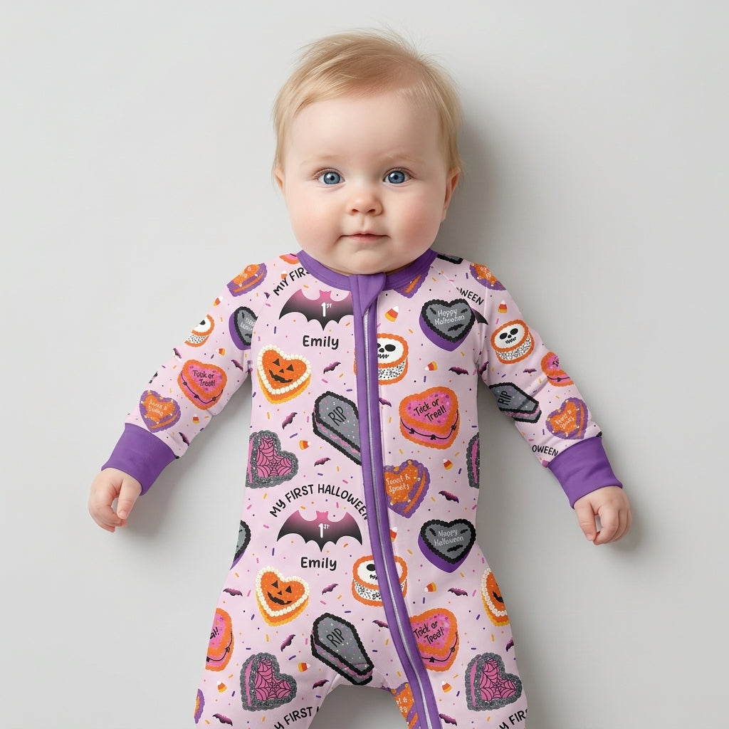 Halloween Is My Birthday Custom Name Bamboo Convertible Zippy