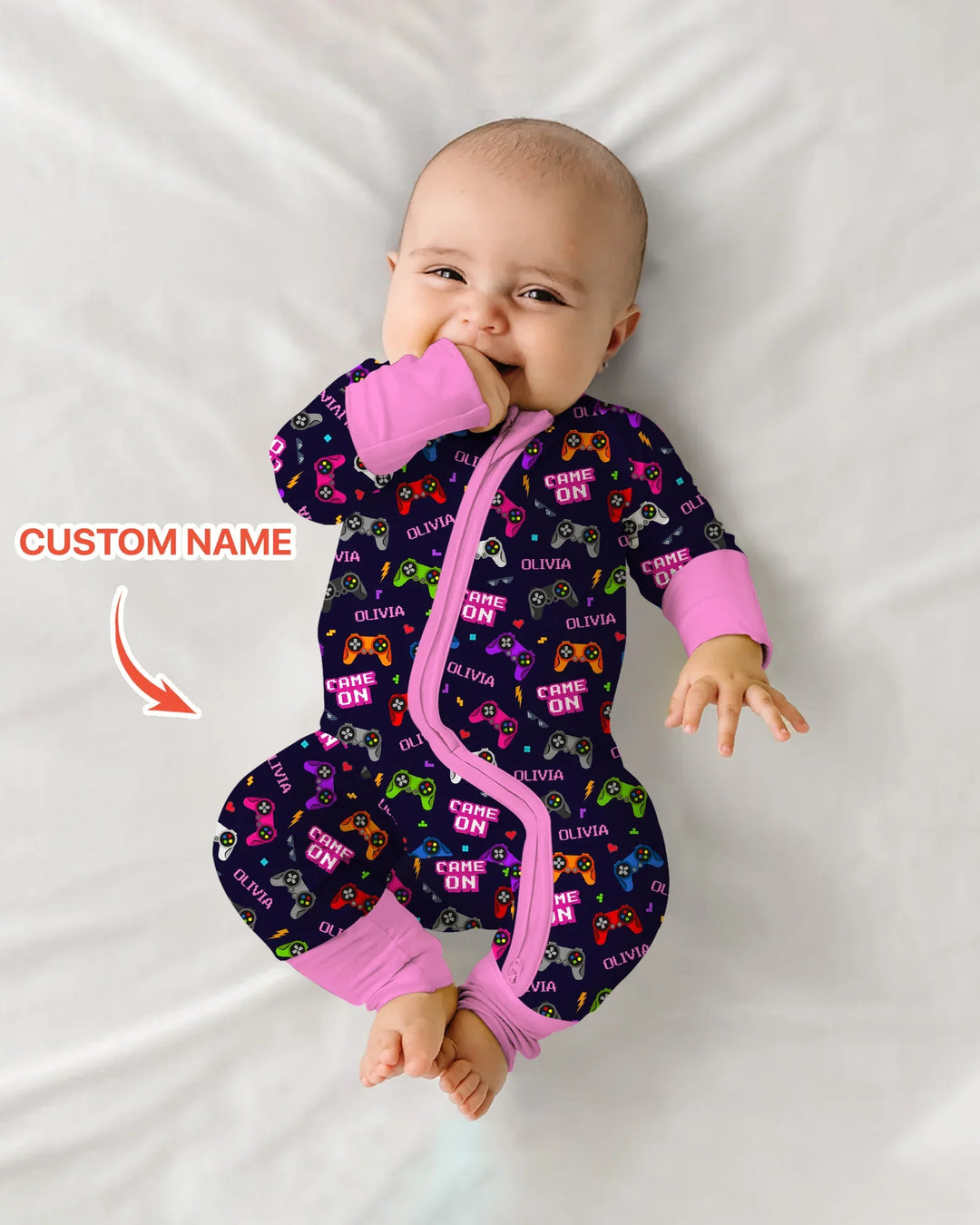 Gerippte Babykleidung mit individuellem Foto - Weich &amp; Skizzenhaft