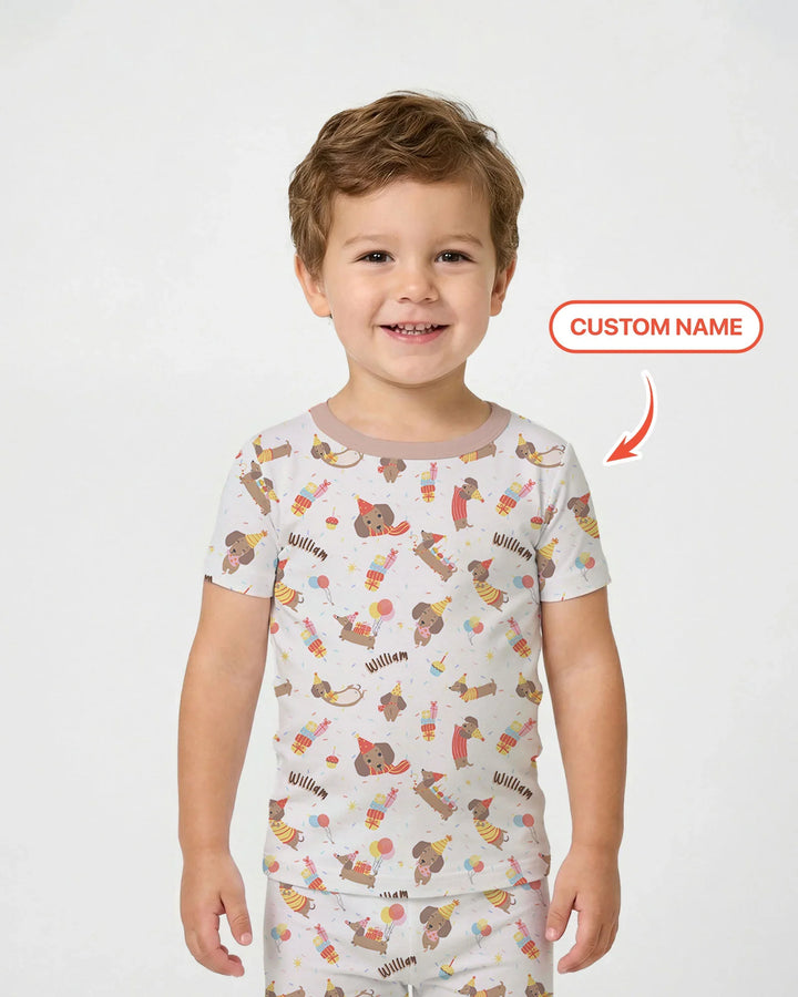 Zweiteiliges, kurzärmliges Pyjama-Set mit Marienkäfern