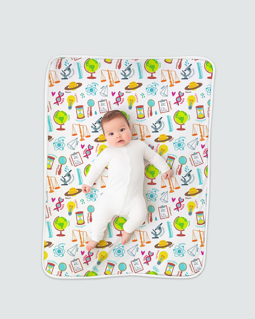 Tiny Scientist Explores The World  Bamboo Blanket