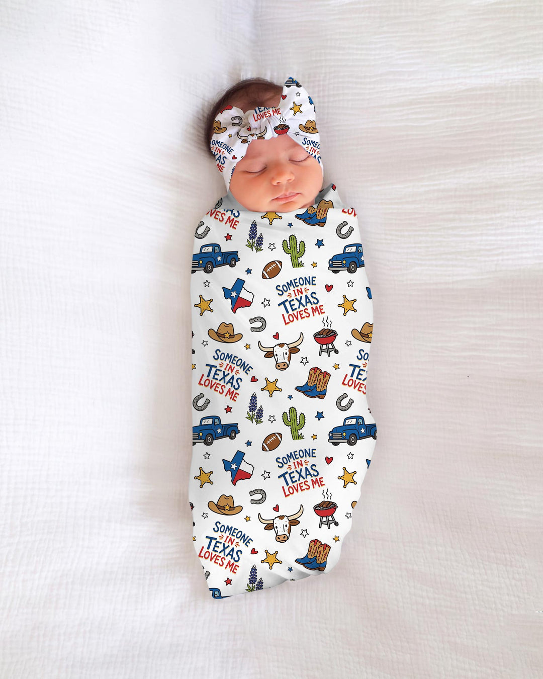 Someone in Texas Loves Me Swaddle Blanket