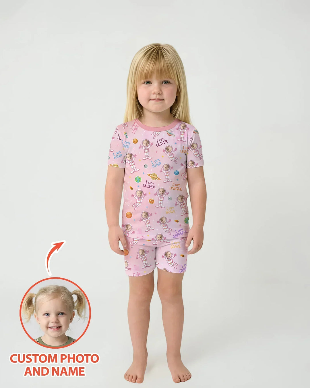 Zweiteiliges, kurzärmliges Pyjama-Set mit Marienkäfern
