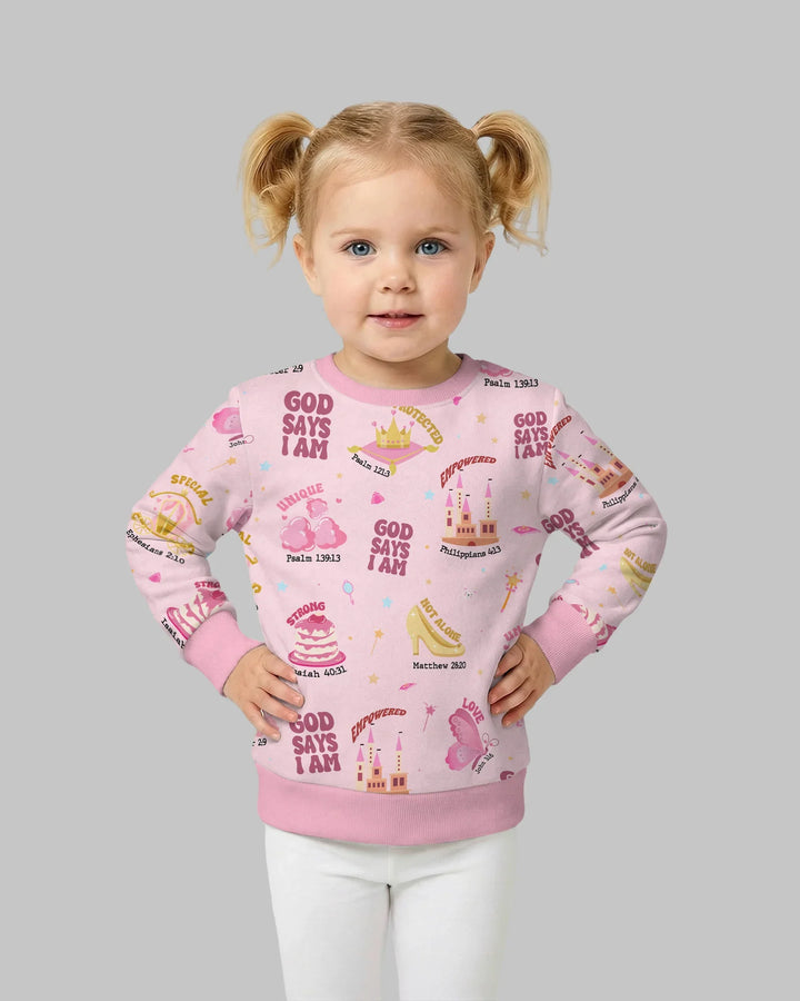 God Says I Am Girl Bambus-Rundhals-Sweatshirt