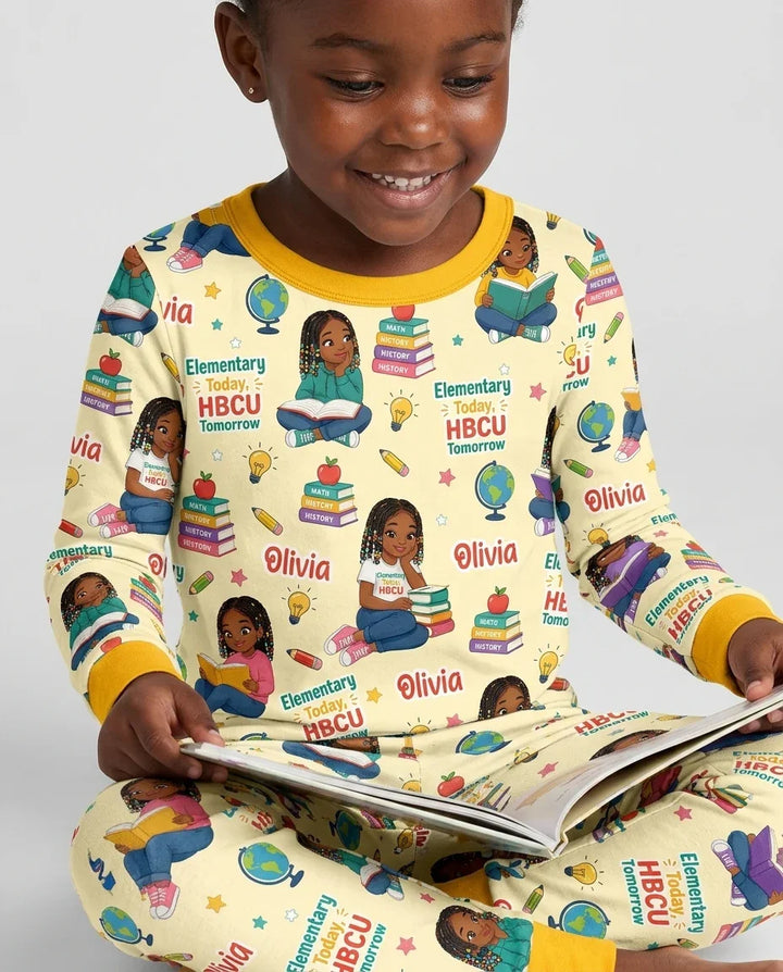 Zweiteiliges Langarm-Pyjama-Set mit Sommerfrüchten