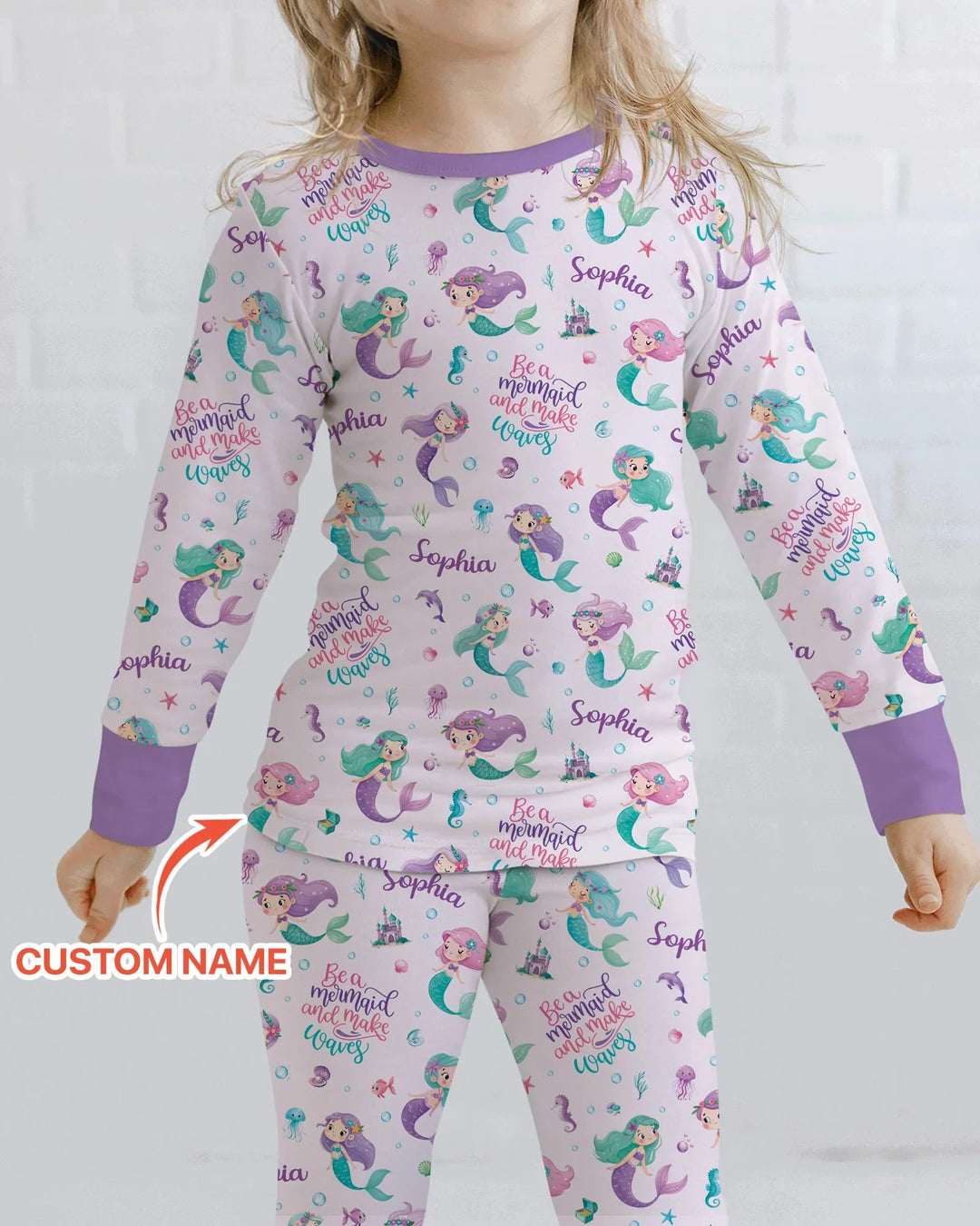 Zweiteiliges Langarm-Pyjama-Set mit Sommerfrüchten