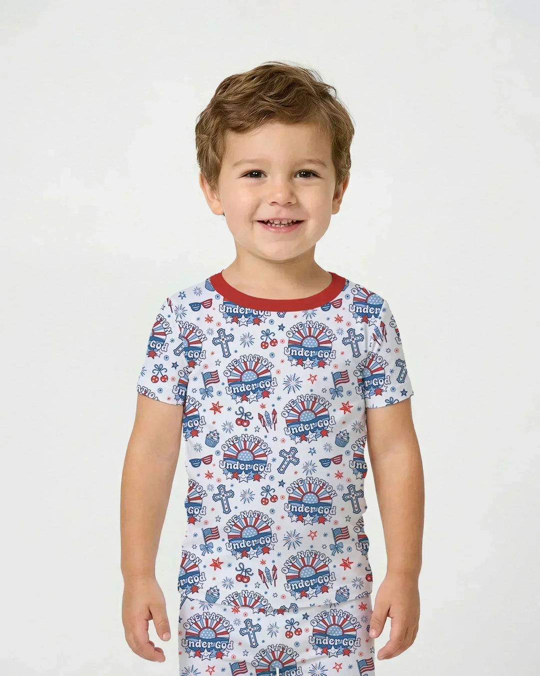 Zweiteiliges, kurzärmliges Pyjama-Set mit Marienkäfern