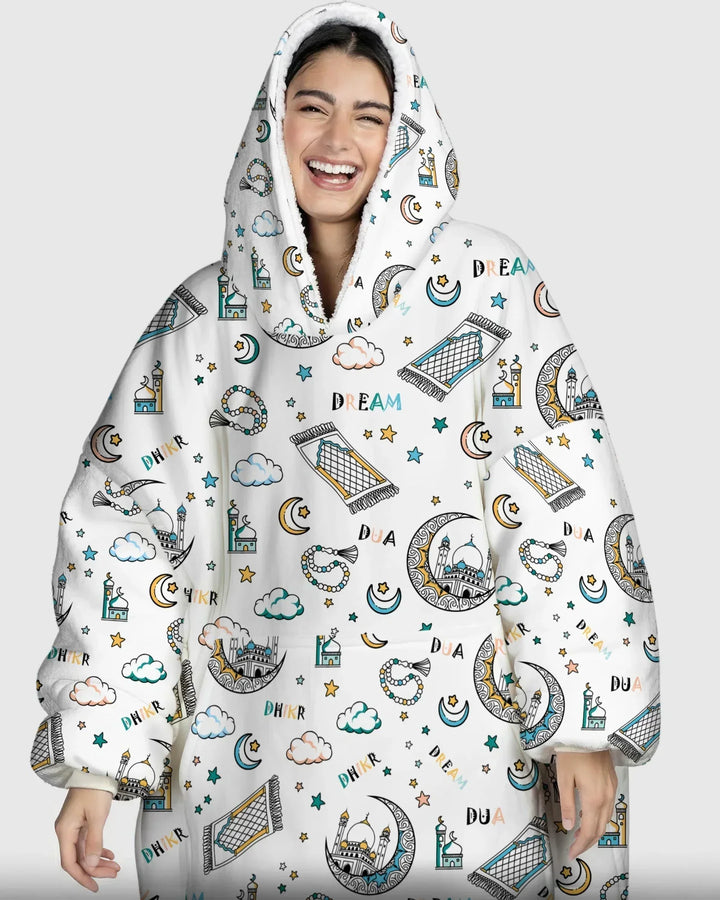 Dua, Dhikr, Traum Passender Familien-Deckenhoodie aus Bambus