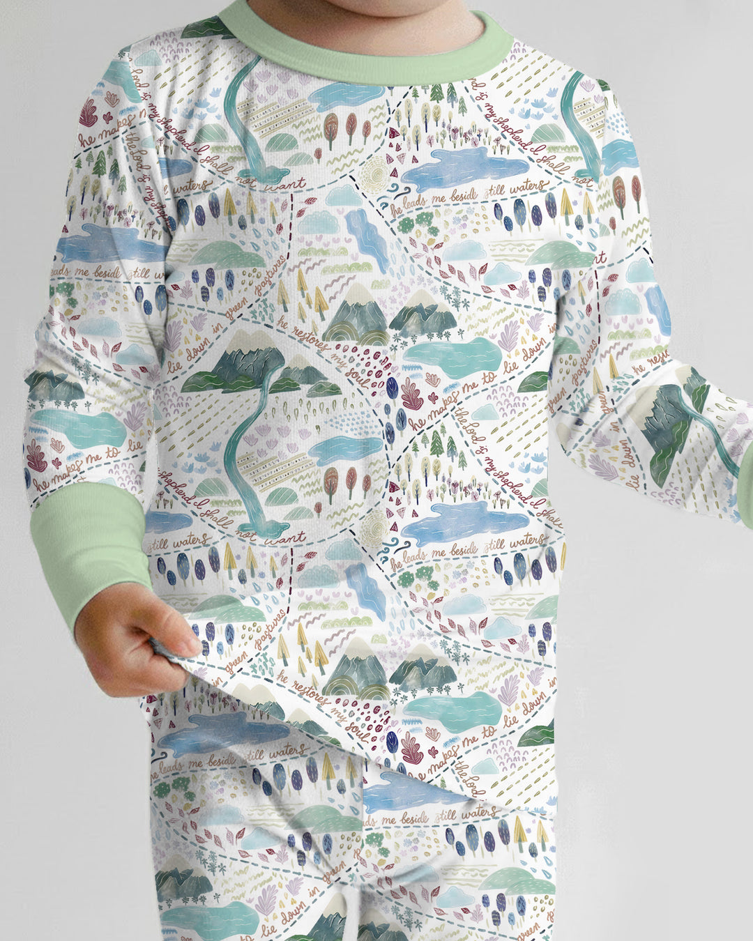 Zweiteiliges Langarm-Pyjama-Set mit Sommerfrüchten
