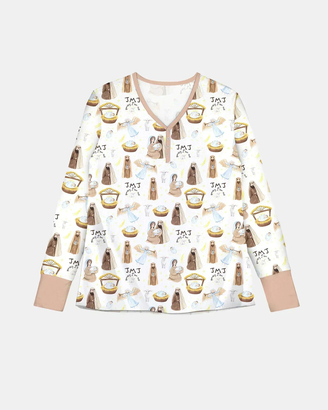 Pyjama-Set für Damen „Heilige Familie Bambus“