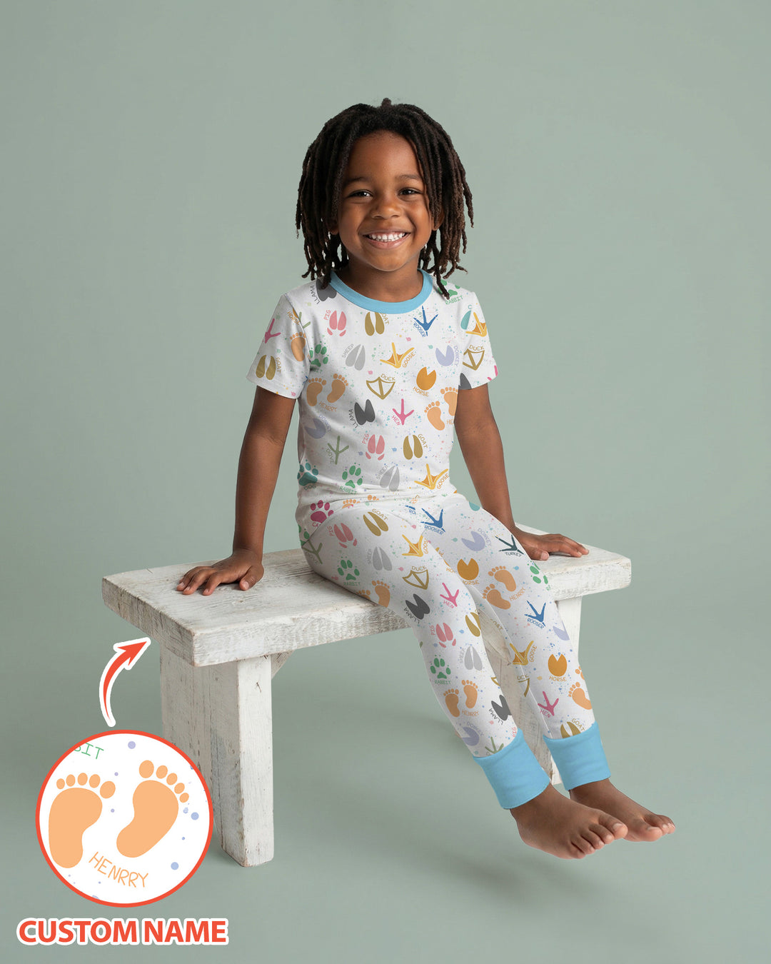 Zweiteiliges, kurzärmliges Pyjama-Set mit Marienkäfern