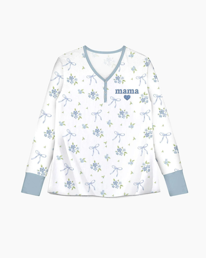 Mama und Ich Passender Bestickter Baby-Bambus-Damen-Pyjama-Set