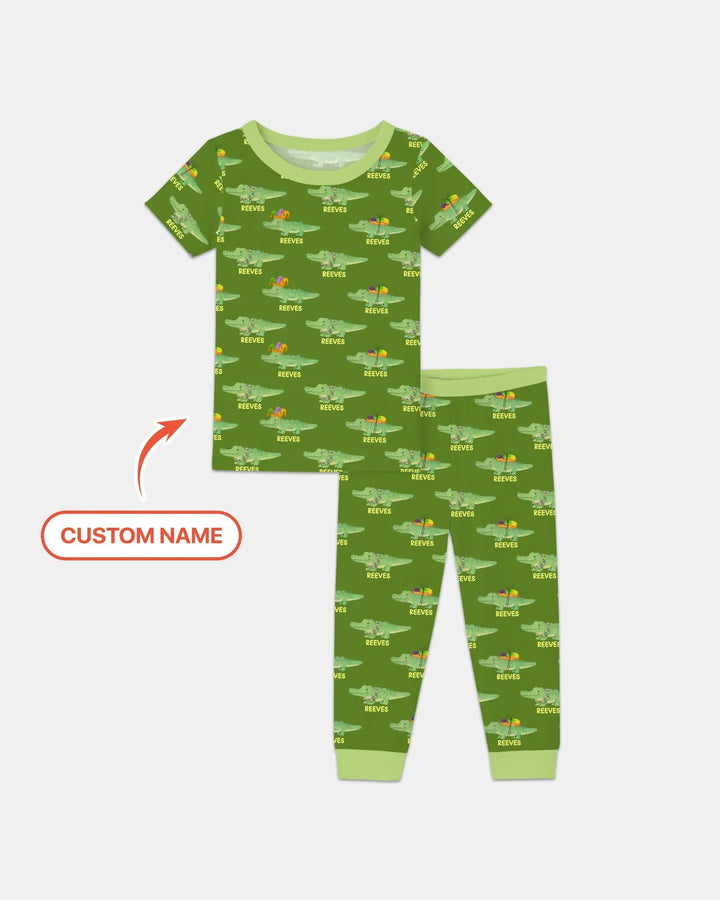 Zweiteiliges, kurzärmliges Pyjama-Set mit Marienkäfern